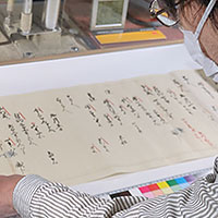 巻子のデジタル撮影